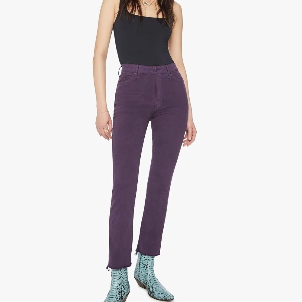 NWT MOTHER High Waisted Rascal Ankle Fray!